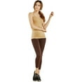 thumbnail image 3 of 247 Frenzy Women's Active Essentials PACK OF 2 MOPAS Soft Stretch Nylon Blend Unlined Capri Length Leggings with Ribbed Elastic Waistband - Black & Coffee, 3 of 5