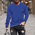 thumbnail image 2 of 2 Pack Mens Big & Tall T Shirts Plus Size S-5X Long Sleeve Crewneck Tops Casual Solid Color Pullover Slim Breathable Basic Athletic Workout Tshirts Shirt, 2 of 8