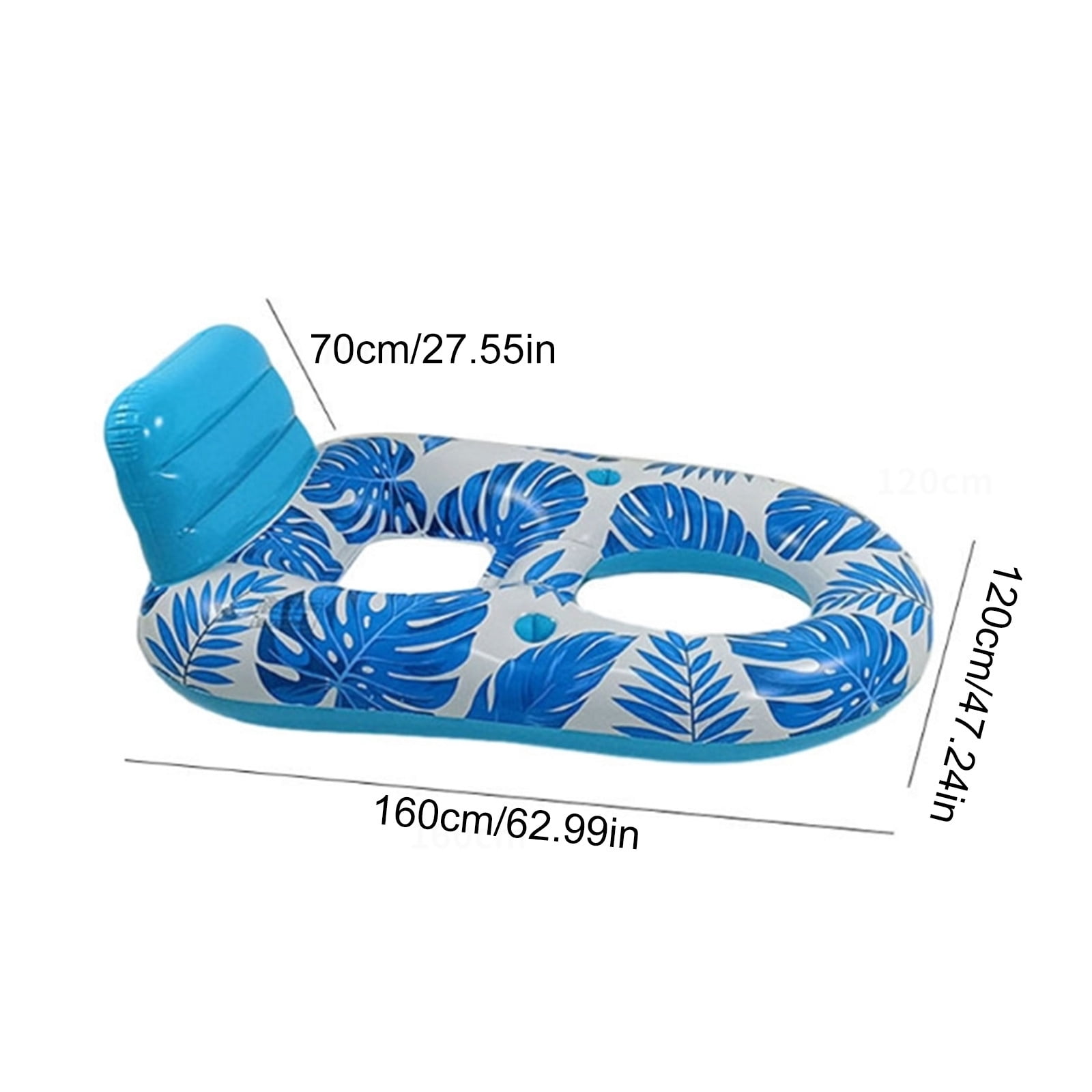 Inflatable Maple Leaf Pool Floating Lounger, Floating Bed Recliner with Cup Holder, Durable Clip Net Pool Float for Adults Summer Pool Party Beach Vacation Relaxation