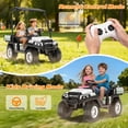 thumbnail image 7 of TOKTOO 24V Ride on Toys for Big Kids, Kids Golf Cart, 2 Seater Electric Ride on Car with Remote Control, Detachable Awning, 4*96W Powerful Motors for Boys Girls Aged 3-8 Years, White, 7 of 7