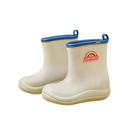 

Woobling Kids Rain Boot Wide Calf Waterproof Booties Cartoon Rubber Boots Hiking Garden Shoes Lightweight Rainboot Slip Resistant Non-slip Beige 8C