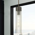 thumbnail image 2 of 617-1P-OB-G617-11SCL Innovations Lighting Boreas - 1 Light Cord Hung Mini Pendant-13 Inch Tall and 3 Inch Wide-Oil Rubbed Bronze Finish-Striped Clear, 2 of 2