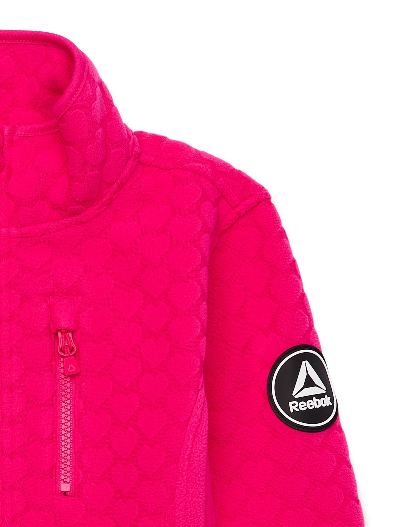 Reebok Girls Fleece Jacket with Embossed Heart , Size XS (4-5) - XXL (18)