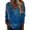 Blue, variant on Sequin Tops for Women Trendy Sparkly V Neck Sweatshirt Long Sleeve Printed Loose Pullover Dark Blue