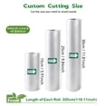 thumbnail image 1 of Bamboohart 3 Rolls of 3m Vacuum Sealing Bags (Different Sizes Combined) Reusable  Free of BPA  Food Protection Sealing Bags  Food Freshness Bags  Commercial Grade Food Vacuum Bags  Food V, 1 of 6