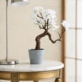 thumbnail image 3 of TOARTi Cherry Blossom Bonsai Tree White Natural Trunk Faux Flower With Planter For Home Office Indoor Tabletop Desk Kitchen Living Room 1.25 ft, 3 of 10