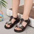thumbnail image 2 of Viluyesy Girls Soft-Soled Crystal Jelly Shoes Princess Style Summer Sandals for Toddlers & Kids, Beach & Casual Wear Black Size 1.5, 2 of 10