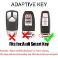 thumbnail image 2 of Key Case Cover for Audi A6 A8 Q7 S6 A7 S7 E-Tron RS6 RS7 Q8 SQ8 SQ7 Accessories  Metallic Feeling Key Fob Holder with Keychains, 2 of 8