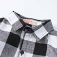 thumbnail image 4 of CUZIBR Children Boys Middle And Large Children Long Sleeve Striped Plaid Stand Up Collar Shirt Jacket Cute Dailywear For Toddler, 4 of 9