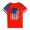 thumbnail image 4 of GERsome Unisex Kids American Flag T-Shirts Girls Short Sleeve Crew Neck Tops 4th of July Funny USA Patriotic Graphic Tee, 4-5 Years, 4 of 4