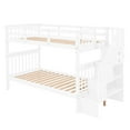 thumbnail image 6 of Stairway Bunk Bed With Sufficient Storage Drawers And Guard Rail, White Twintwin Practical Containers, 6 of 6