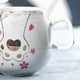 thumbnail image 3 of Tazas de cerámica de 350ML, , 12 onzas, apto para lavavajillas, artesanía para hombres, mujeres, Valentín, novio, novia, niños, U0221 gris CUTICAT mujeres tazas hombres mordaza, 3 of 6