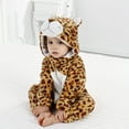 thumbnail image 4 of Coerni New Born Flannel Jumpsuit Cute Animal Fleece Hooded Romper Warm Zip up Thick Suit Baby Bodysuit Halloween Crawling Overall, 4 of 4