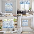 thumbnail image 6 of Blue Polka Dot Kitchen Curtains Sets for Windows 36 Inch Length, Modern Art Abstract Watercolor Dot Rod Pocket Window Treatments Tier Curtains and Valances Set for Bedroom/Bathroom, 6 of 8