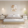 thumbnail image 4 of Solid Wood Platform Bed Frame, Floor-Standing, No Headboard, No Box Spring Needed, Noise-Free, Easy Assembly, Modern Minimalist Design, 4 of 8