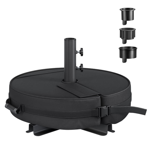 Base de paraguas SONGMICS, rellenable con arena, 30 kg, para postes de 1,5 a 3 m