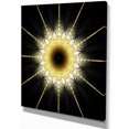 thumbnail image 2 of Bright Yellow Rounded Fractal Flower - Floral Canvas Art Print, 2 of 3