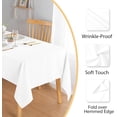 thumbnail image 3 of 60 X 120 Inch Textured Rectangle Tablecloth - Waterproof Spillproof Wrinkle-Resistant Fabric Table Cloth for Kitchen and Dining Dinner, Outdoor Picnic, Holiday and Parties, Light Sage Green, 3 of 6