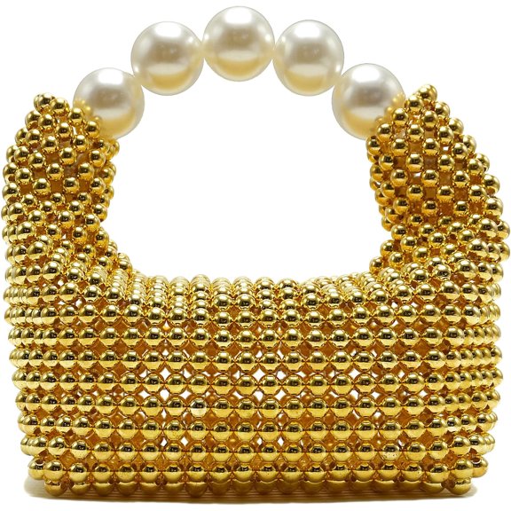 LinYooLi Pearl Clutch Handbag Women's Glittering Dinner Purse Party Wedding Prom Evening Bags