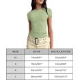 thumbnail image 4 of LAICAIW T-Shirt Court à Manches Courtes pour Femmes, Basique, Ajustement Solide, Col Rond, Sortie, Yoga Décontracté, 4 of 4