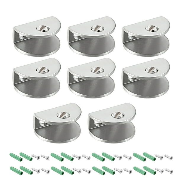 Glass Shelf Bracket Stainless Steel Glass Clamp Half Round for 811mm