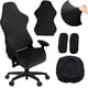 thumbnail image 1 of Set of 4 gaming chair covers with armrests/backrest for the office chair, cover for computer, racing, game, no, Black, 1 of 1