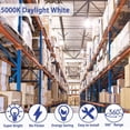thumbnail image 3 of 3-Pack 100W LED Corn Bulb, E26/E39 Mogul Base Lamp, 14000LM,5000K Daylight,AC85-265V, Replacement 350-400 Watt Metal Halide HID HPS CFL., 3 of 6