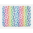 thumbnail image 1 of Colorful Bath Mat, Funky Geometrical Retro Style Spirals Circles Twirled Lines Dots Spots Pattern, Non-Slip Plush Mat Bathroom Kitchen Laundry Room Decor, 29.5 X 17.5 Inches, Multicolor, Ambesonne, 1 of 2