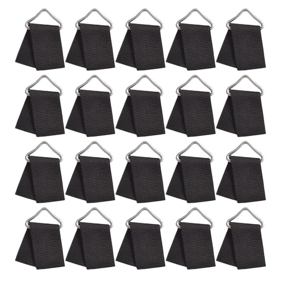 Beaupretty Trampoline Spring Buckles 20Sets Black Galvanized Steel High Strength Versatile Parts