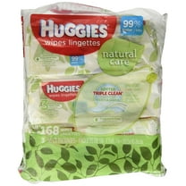 Huggies Natural Care Fragrance Free Soft Pack Wipes 168ct. Total,56 Count Pack of 3