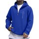 thumbnail image 2 of MHFRRA Sudadera con Capucha para Hombre, con Estampado Gráfico de Verso Retro, Media Cremallera, para Uso Informal Azul, 2 of 6