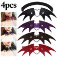 thumbnail image 1 of 4 Pcs Collier Ras du Cou Halloween Décoration Cœur Aile d'Ange Mignon Collier Réglable Gothique, 1 of 10