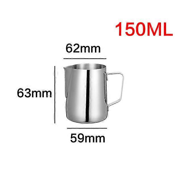 Jarra de acero inoxidable para espumar leche, fantástica jarra para café expreso, jarra para café con leche artesanal Barista, jarra para espumar leche, 150 ml