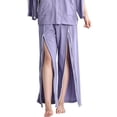 thumbnail image 3 of YFELWZ Pantalons Grande Taille pour Femmes avec Attaches à Coller, Vêtements de Récupération Chimio, Violet Clair TTG, 3 of 7