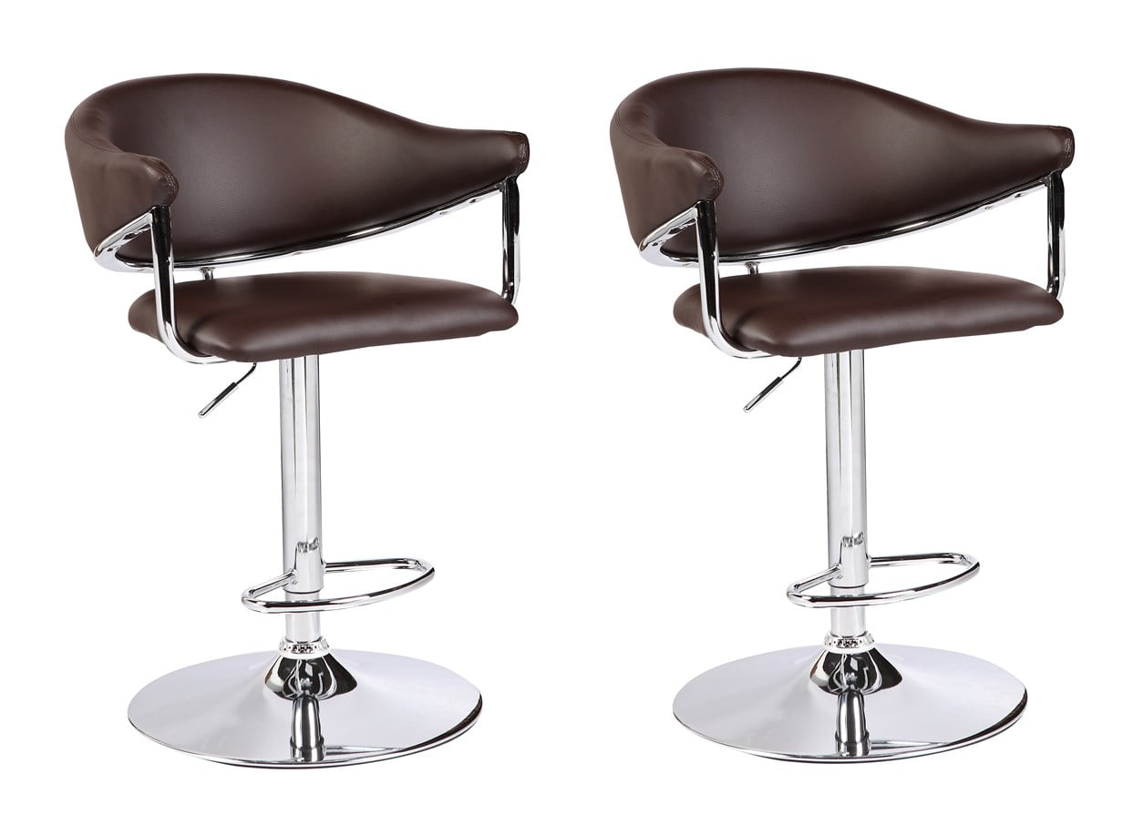 ViscoLogic AIRSTREAM Adjustable Height Swivel Bar Stool with Padded