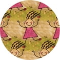 thumbnail image 1 of Ahgly Company Machine Washable Indoor Round Transitional Beer Orange Area Rugs, 3' Round, 1 of 7