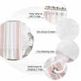 thumbnail image 6 of Pink Striped Waterproof Fabric Shower Curtain,Modern White Striped Abstract Art Aesthetics Waterproof Fabric Shower Curtain for Bathroom Bathtubs Shower Curtains with 12 Hooks Extra Long 72x84, 6 of 8