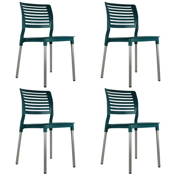 Set de 4 Sillas de Casa Galeri Turquesa Mundo In Restaurante-Café