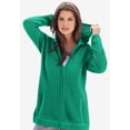 thumbnail image 3 of Roaman's Women's Plus Size Thermal Waffle Hoodie Zip Up Cardigan Jacket, 3 of 6