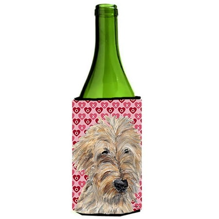 

Goldendoodle Valentines Love Wine bottle sleeve Hugger 24 oz.