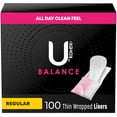 thumbnail image 3 of (5 pack) U by Kotex Balance Daily Wrapped Panty Liners, Light Absorbency, Regular Length, 100 Count, 3 of 13