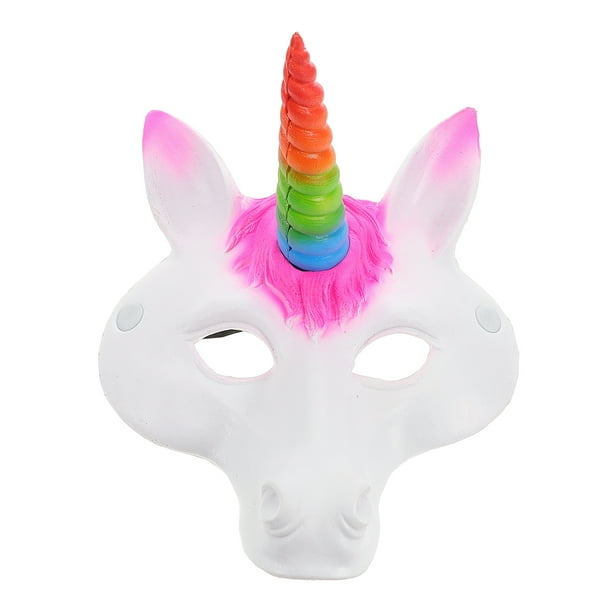 Máscaras de unicornio de Halloween - Máscara de unicornio de espuma de poliuretano 3D, divertida máscara de Halloween, máscaras de animales, máscara de cabeza de caballo, disfraz para fiestas de mas