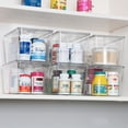 thumbnail image 3 of Sindcom 6 Pack Clear Plastic Storage Bins with Lids, Pantry Organizer, for Cabinet, Kitchen, Medium, 3 of 7