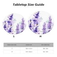 thumbnail image 7 of YFYANG Round Fitted Table Cloth, Waterproof Purple Lavender Watercolor Doodle Pattern Polyester Table Cover, Indoor Outdoor Decorative Tablecloths with Elastic Edge, 7 of 7