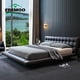 thumbnail image 2 of Nordic CAMA Modern Simple King Size Bed Frame Queen Bed Black Leather Wooden Double Bedroom Furniture Set Мебель Д&amp My Lux Decor Round, 2 of 17