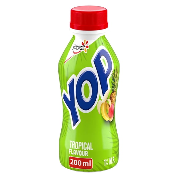 Yoplait Yop 1% Drinkable Yogurt, Tropical, Yogurt Drink, 200 mL