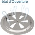 thumbnail image 4 of Grille de Ventilation Ronde, Ouverture de Ventilation Réglable Entrée d'Air et Échappement en Acier Inoxydable 125mm, 4 of 5