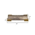 thumbnail image 6 of Maklaine Palm Marquetry Decorative Tray Gray - Engineered Wood, 6 of 6