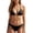 Black, variant on Women's Sexy Backless Two-piece Swimsuit With Bow Tie Black L