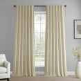 thumbnail image 2 of Exclusive Fabrics  Simply Velvet Room Darkening Curtains 2 Panels Set - Velvet Window Curtains for Living Room & Bedroom 50 X 120 - Light Ivory, 2 of 5